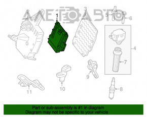 Blocul ECU al calculatorului motorului Lincoln MKC 15-
