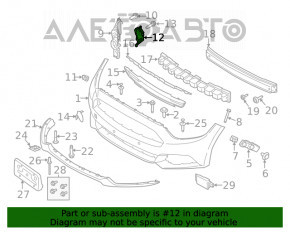 Кронштейн птф правый Ford Mustang mk6 15-17 новый OEM оригинал