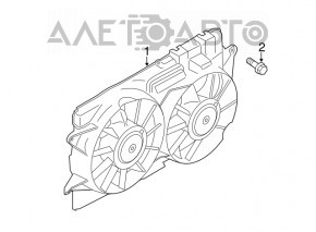 Difuzorul carcasei radiatorului asamblat Ford Mustang mk6 15- 2.3T nou OEM original