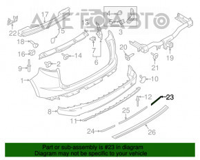 Reflectorul din bara spate dreapta pentru Ford Edge 15-18 pre-restilizare.