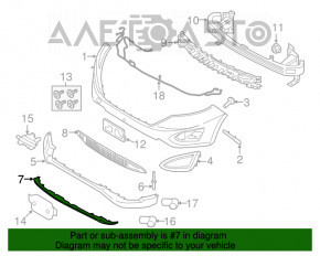 Capacul buzei bara fata Ford Edge 15-18 restilizat SPORT