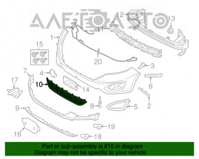 Grila inferioară a bara frontală Ford Edge 15-18 pre-restilizare