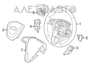 Capacul volanului Ford Edge 15-18, material