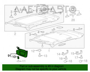 Capota dreapta Ford Edge 15- bej, fara carlig, fara capac, necesita curatare chimica, crapatura la fixare.