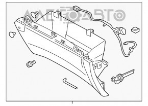 Перчаточный ящик, бардачок Ford Edge 15- черн с airbag