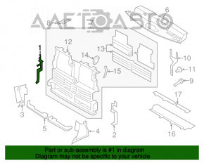 Grila radiatorului dreapta Ford Edge 15-18 3.5