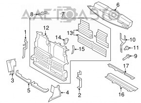 Grila radiatorului dreapta Ford Edge 15-18 3.5