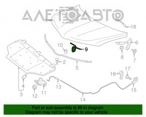 Capota de blocare a capotei Ford Edge 15- OEM nou original