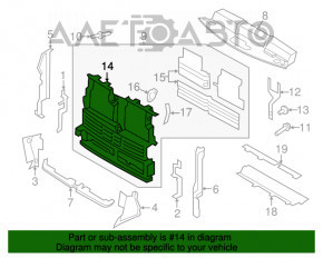 Jaluzele deflectorului radiatorului, rama goală Ford Edge 15-18, nou original