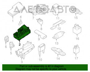 Blocul de siguranțe sub capotă Ford C-max MK2 13-18