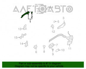 Manerul ușii exterioare din spate stânga Mazda CX-7 06-09