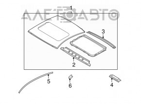 Acoperiș metalic pentru Infiniti G25 G35 G37 4d 06-14 cu trapă.