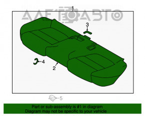 Rândul din spate al scaunelor Mazda 6 13-15 este din material textil gri.