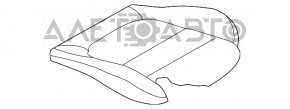 Scaun de pasager Mazda 6 13-15 fără airbag, manual, material textil gri, ușor ars