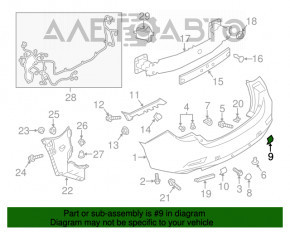 Заглушка буксир крюка заднего бампера правая Mazda 6 13-17 OEM