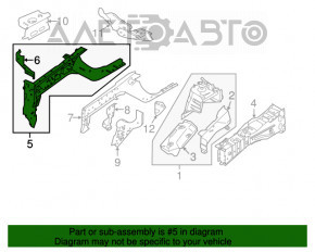 Bara de protecție față dreapta Nissan Rogue 14-20