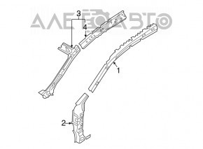 Bara de protecție față stânga Nissan Rogue 14-20