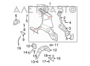 Aripa spate dreapta Nissan Murano z51 09-14 nou original OEM