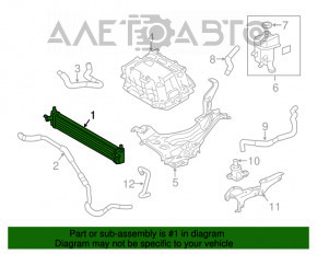 Radiatorul de răcire a invertorului Lexus CT200h 11-17