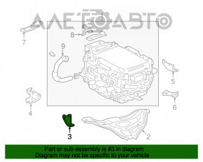 Крепление инвертора Toyota Avalon 13-18 2.5 hybrid, малое