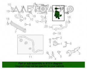 Radiatorul invertorului Toyota Prius V 12-17 cu capac