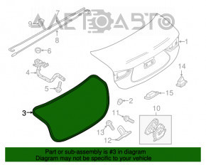 Уплотнитель крышки багажника Mazda 6 13-17