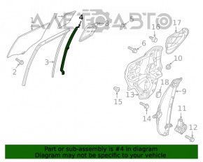 Geam ghidaj ușă spate dreapta Mazda 6 13-21