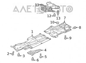 Защита днища передняя левая Mazda 6 13-21