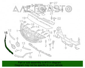 Grila radiatorului dreapta jos Mazda 6 13-17 nou OEM original