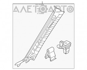 Capacul suportului frontal dreapta superioara Mazda 6 13-17 plastic gri.