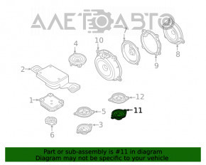 Difuzorul tweeter Mazda 6 13-21 Bose în raft.