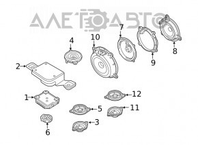 Difuzorul tweeter Mazda 6 13-21 Bose în raft.