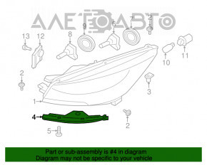 Suportul de prindere a bara de protecție față sub farul stâng Ford Escape MK3 17-19 reprezintă.