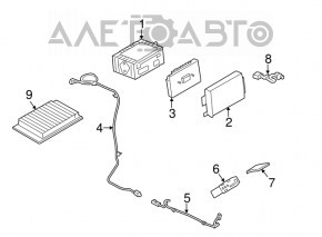 Amplificator audio Ford Escape MK3 16-19 Sync 3