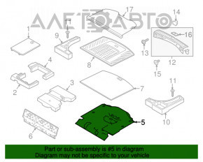 Tava portbagajului pentru Ford Escape MK3 17-19 este uzată.