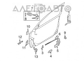 Limitatorul ușii față stânga Mazda6 03-08