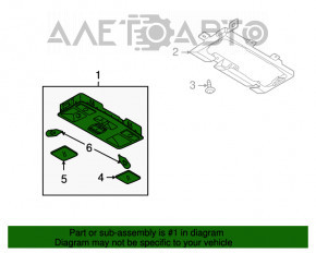 Plafonul de iluminare frontal pentru Mazda CX-7 06-09.