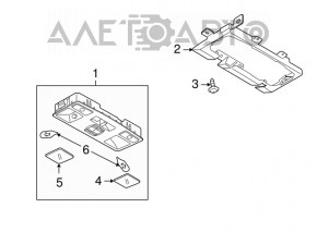 Plafonul de iluminare frontal pentru Mazda CX-7 06-09.