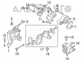 Pernele motorului dreapta Mazda 6 13-17 2.5 manuală