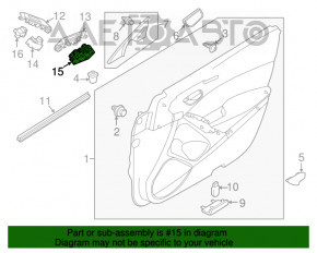 Controlul geamului electric din față, stânga, pentru Mazda 6 13-17 cu capac