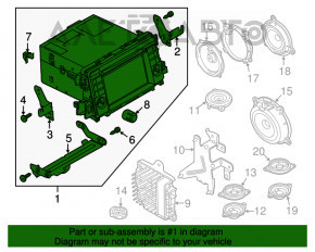 Radio CD player cu ecran Mazda 6 13-15 SUA