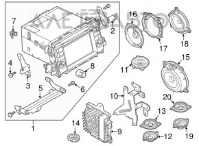 Radio CD player cu ecran Mazda 6 13-15 SUA