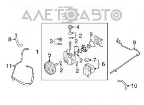 Rezervorul de ulei de direcție asistată pentru Mazda6 03-08