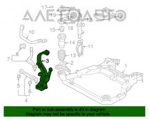 Butucul roții față stânga Mazda6 03-08 cu capac de protecție