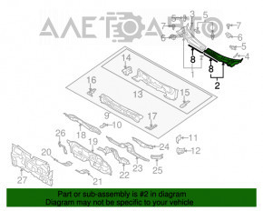 Grila stergatoarelor din plastic stanga Mazda6 03-08