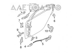 Петля двери верхняя задняя левая Mazda6 03-08