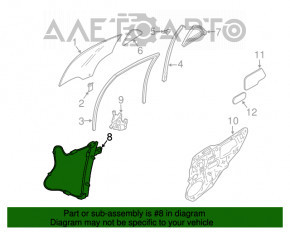 Geam electric cu motor spate stânga Mazda6 03-08