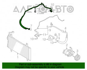 Furtunul de aer condiționat lung și gros pentru Mazda6 03-08 2.3