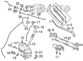 Поводок дворника левый Mazda 6 13-17