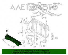 Jaluzele deflectorului de radiator pentru Mazda 6 13-17 cu suportul rupt